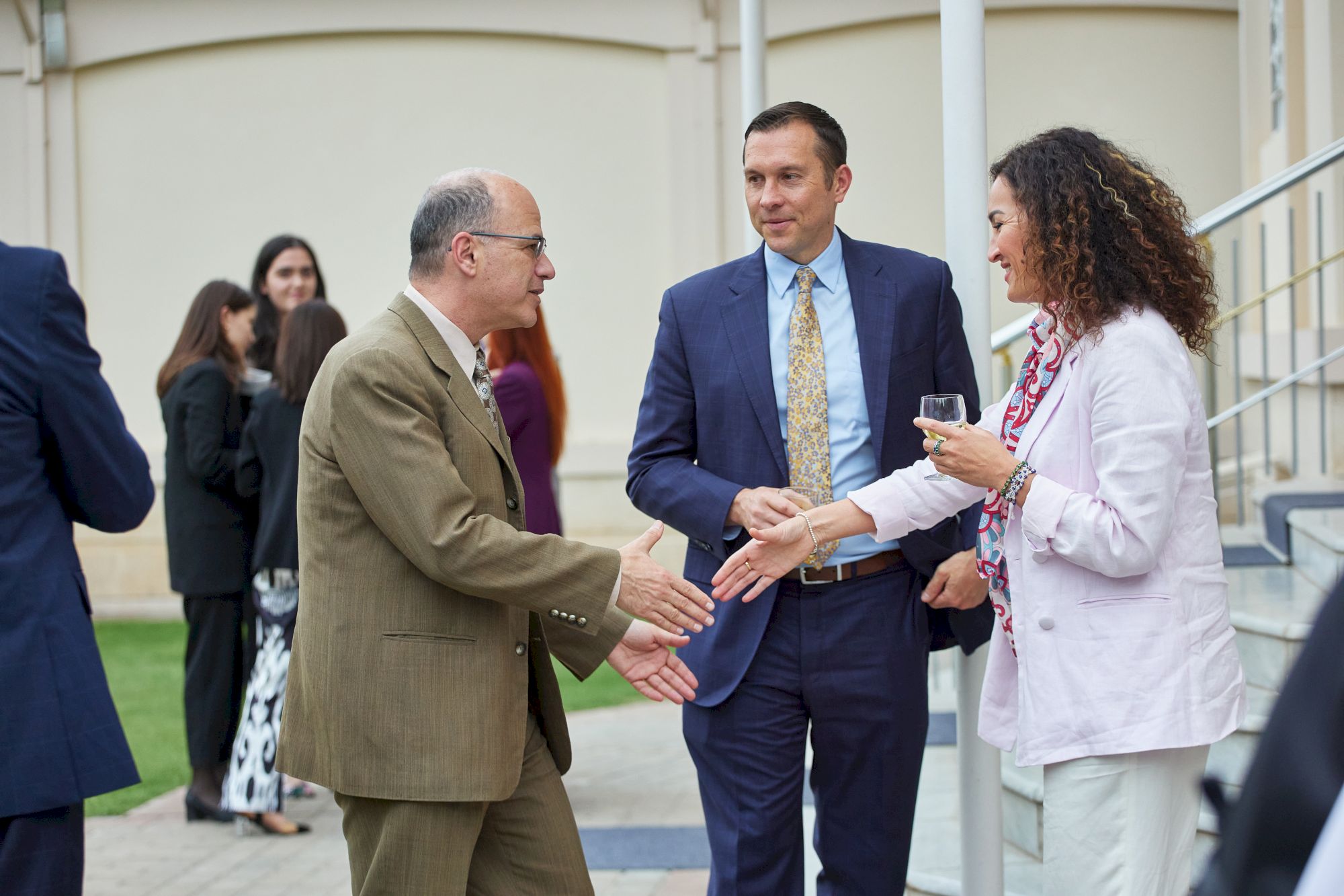 Guests in conversation at a chamber reception